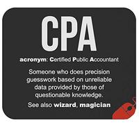 Tappetino Mouse Unique Accounting Accountants Cpa Certified Public Accountant Cup S Gag Tappetino Scrivania Durevole Mouse Pad Multifunzione Mousepad per Laptop Ufficio Computer 25X30CM