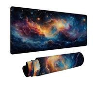 Tappetino Mouse Universo Tappetino Mouse Gaming Astratto, Mousepad Bordi cuciti Precisione e Velocità Migliorate per Pc Portatile Tastiera Gaming Ufficio Arredamento Casa 50 x 100 x 0.3 cm DBYH-7902