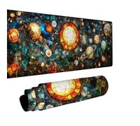 Tappetino Mouse Universo Tappetino Mouse xxl 100 x 50 x 0.3 cm Mouse Pad Astratto con Antiscivolo Base in gomma per Copri Scrivania Pc Portatile Gaming Tastiera Wireless Regalo Uomo DBYH-7852
