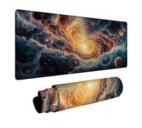 Tappetino Mouse Universo Tappetino Mouse xxl 100 x 50 x 0.3cm Mouse Pad Astratto con Antiscivolo Base in gomma per Copri Scrivania Pc Portatile Gaming Tastiera Wireless Regalo Uomo DBYH-7312
