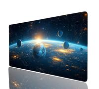 Tappetino Mouse Universo Tappetino Mouse xxl 100x50x0.3cm, Mousepad Cielo stellato Cucire i Bordi Migliorare la Precisione e la Velocità, Mousepad per Scrivania Gaming Tastiera Pc Portatile JXL-1360