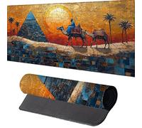 Tappetino Mouse Uomo Tappetino Scrivania 1000 x 500 mm, GialloTappetini Scrivania con Bordi Cuciti Impermeabile Antiscivolo Base Mouse Pad per Ufficio Migliora la Precisione e la Velocità, Regalo C-E