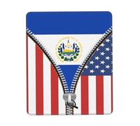 Tappetino Mouse USA American El Salvador Flag Mousepad Multifunzione Tappetino Scrivania Uso Prolungato Mouse Pad per Computer Casa Ufficio 25X30CM