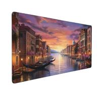 Tappetino Mouse Venezia, Mouse Pad XXL 900 x 400 x 3 mm, Paesaggio Tappetino Gaming Grande Sottomano Scrivania, Impermeabile Mousepad Lavabile con Base in Gomma Antiscivolo per Computer-MP743