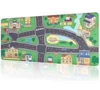 Tappetino Mouse Verde, Gaming Tappetino Mouse XXL 1200x500 Città, Superficie Ultra-Liscia per Precisione, Rubber Base Antiscivolo, Silenzioso e Comfortevole Mouse Pad per Gamer Professionisti M1-559