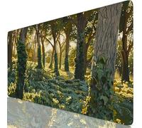 Tappetino Mouse Verde Tappetino Mouse XXL 1600x800x3mm Mousepad Foresta Sottomano Scrivania Ufficio Accessori Gaming, Tappeto Scrivania Antiscivolo,Migliora Precisione e Velocità,Lavoro Ufficio Y8-280