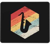 Tappetino Mouse Vintage Retro Saxophone Accessori Gaming Gaming Mouse Pad Resistente agli Schizzi Tappetino per Mouse per Pc E Laptop Computer Essenziale per Ufficio L