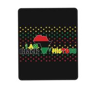 Tappetino Mouse Vintage Stars Africa African Flag Map Black History Mousepad Impermeabile Tappetino Scrivania Durevole Mouse Pad per Ufficio Casa Computer 25X30CM