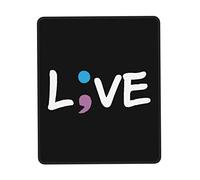 Tappetino Mouse Vintage Suicide Prevention Awareness Live Love Semicolon Mousepad Uso Prolungato Mouse Pad Multifunzione Tappetino Scrivania per Casa Ufficio Laptop 25X30CM