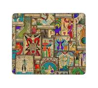 Tappetino Mouse Vintage Tarot Cards Occult Wiccan Durevole Tappetino per Mouse da Gioco Portatile Mousepad per Mac Pc Gaming 10X12In