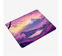 Tappetino Mouse Viola, Mini Tappetino Scrivania 290x240x3mm Mouse Pad Monte Fuji Base in Gomma Antiscivolo Mousepad, Tappeto Scrivania con Bordi Cuciti, Portatile Mouse Pad, Accessori Scrivania S0-335