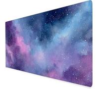 Tappetino Mouse viola, Tappetino Mouse xxl Gaming Il cielo stellare, Impermeabile Sottomano Scrivania, Mouse Mat Con Gomma Base Antiscivolo Per Pc, Laptop,etc. Ideale Regali Natale 800x300x3mm A979