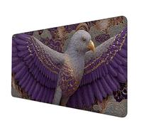 Tappetino Mouse Viola Tappetino Scrivania Grande 800 x 400 x 3 mm, Mousepad Uccello Sottomano Scrivania con Bordi Cuciti, Impermeabile Mousepad Base in Gomma Antiscivolo per PC, Laptop -hjw2506QH