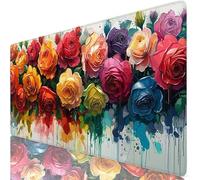 Tappetino Mouse Viola Tappetino Scrivania Rosso Mouse Pad con Base in Gomma Antiscivolo per Pulire Lavabile, Sottomano Scrivania Antiscivolo, Mousepad per Giocatore, Ufficio 700 x 400 x 3mm K0-943