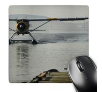 Tappetino Mouse, WA San Juan Islands Float Plane Aviation Bordi Cuciti Tappetino per Mouse Superficie Liscia Mousepad per Ufficio Casa Laptop 25X30cm