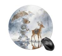 Tappetino Mouse Walking Together On A Rainy Day Mousemat | 20Cm Mousemat Antiscivolo Base In Gomma Tappetini Per Il Mouse Per Laptop Casa Gioco
