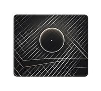 Tappetino Mouse White Lines And Circles Mousepad Resistente agli Schizzi Tappetino per Mouse Portatile Accessori Gaming per Ufficio Casa Computer S