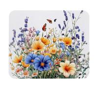 Tappetino Mouse Wild Flower Butterfly Pattern Mouse Pad Soft Mousepad Gaming Accessori Gaming per Casa Essenziale per Ufficio Ufficio S