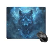 Tappetino Mouse Winged Wolf King And Moon Accessori Gaming Superficie Antipolvere Tappetino per Mouse Soft Tappetini per Ufficio Computer Essenziale per Ufficio XL