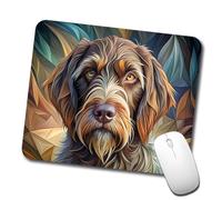 Tappetino Mouse, Wirehaired Pointing Griffon Dog Superficie Liscia Tappeto Mouse Antisfilacciamento Tappetino da Gaming per Ufficio Pc Laptop 25X30cm