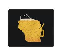 Tappetino Mouse Wisconsin State Map Beer Tappetino per Mouse Soft Accessori Gaming Resistente agli Schizzi Mousepad per Essenziale per Ufficio Computer Pc E Laptop S