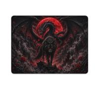 Tappetino Mouse Wolf and Dragon Beneath The Red Moon Tappeto Mouse Laptop