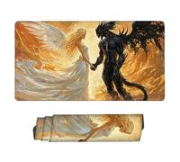 Tappetino Mouse XXL 100 x 50 cm - Tappetino Mouse Gaming angelo demonio Mousepad - Controllo Preciso Migliora la Velocità e la Precisione - Tenuta Stabile - Lavabile - Accessori Scrivania b-864