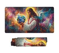 Tappetino Mouse XXL 100 x 50 cm - Tappetino Mouse Gaming Terra Gesù Mousepad - Controllo Preciso Migliora la Velocità e la Precisione - Tenuta Stabile - Lavabile - Accessori Scrivania b-159