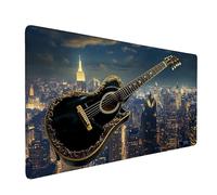 Tappetino Mouse XXL 1000 x 500 mm - Tappetino Mouse Gaming Città Chitarra Mousepad - Controllo Preciso del Mouse Migliora la Velocità e la Precisione - Tenuta Stabile - Accessori Scrivania y-195