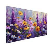 Tappetino Mouse XXL 1000 x 500 mm - Tappetino Mouse Gaming Fiori Colorati Mousepad - Controllo Preciso del Mouse Migliora la Velocità e la Precisione - Tenuta Stabile - Accessori Scrivania y-90