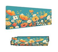 Tappetino Mouse XXL 1000 x 500 x 3 mm Tappetino Mouse Gaming, Arancia Grande Sottomano Acrivania Accessori, Impermeabile e Antiscivolo Mousepad Fiore, per PC, Laptop ufficio Desk Mat Accessori H-6431
