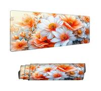 Tappetino Mouse XXL 1000 x 500 x 3 mm Tappetino Mouse Gaming, Arancia Grande Sottomano Acrivania Accessori, Impermeabile e Antiscivolo Mousepad Fiore, per PC, Laptop ufficio Desk Mat Accessori H-6418