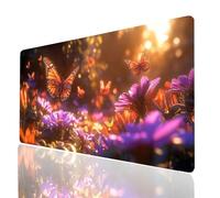 Tappetino Mouse XXL 1000 x 500 x 3mm Lmperméable et Antidérapant Tappetino Scrivania Farfalla Mouse Pad Pianta e con Dase in Gomma Antiscivolo, Mousepad Migliora la recisione per Laptop Model-10967