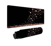 Tappetino Mouse XXL 1000 x 500 x 3mm Tappetino Gaming Nero, Mouse Pad Rosa con Base in Gomma Antiscivolo, Impermeabile Mousepad Grande, Accessori Gaming, con Bordi Cuciti, Regalo Uomo, per PC -2510O41