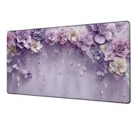 Tappetino Mouse XXL 1000x500 mm Mouse Pad Viola Sottomano Scrivania Farfalla Mousepad Accessori Gaming Desk Mat per Migliorare Velocità Tappetini Gaming, per Ufficio Casa Computer Lavoro Gioco D-893