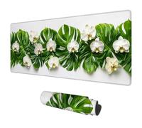 Tappetino Mouse XXL 1000x500 mm Pianta Tappetino Mouse Gaming Orchidea Impermeabile Mouse Pad Accessori Gaming Mousepad con Base in Gomma Antiscivolo Bordi Cuciti Sottomano Scrivania per Regalo B-66