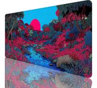 Tappetino Mouse XXL 1000x500x3 mm, Grande Tappetino Mouse Gaming Rosa con Motivo, Fiume Desk Mat Mousepad Gaming per PC, MacBook, laptop, Migliora Precisione e Velocità per Ufficio, Giocatori l-385