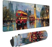 Tappetino Mouse XXL 1000x500x3 mm, Tappetino Mouse Grigio Lavabile, Big Ben Mouse Pad Accessori Gaming con Base in Gomma Antiscivolo, Tappeto Scrivania con Bordi Cuciti per Ufficio, Regalo z-2817