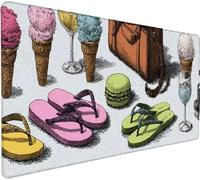 Tappetino Mouse XXL 1000x500x3mm Tappetino Mouse Bianco, Gaming MousePad Pantofolecon Base in Gomma Antiscivolo, Cuciture Rinforzate Mousepad XXL per Tastiera Lavabile per Accessori Scrivania C-8M75