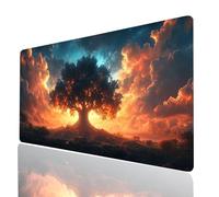 Tappetino Mouse XXL 100x40x0.3CM Lmperméable et Antidérapant Tappetino Scrivania Albero della vita Mouse Pad Tramonto e con Dase in Gomma Antiscivolo, Mousepad Migliora la recisione per Pc Model-07886