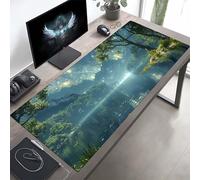 Tappetino Mouse XXL 100x50 cm, Lavabile, Pianta Verde Accessori Gaming, con Base in Gomma Antiscivolo per Lavoro Ufficio, Regalo Uomo PjY10917 3-W