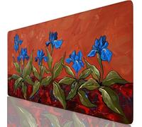 Tappetino Mouse XXL 100x50cm, Pianta Tappetino per Mouse Farfalla Fiore d'Amore Mousepad, Sottomano Scrivania Accessori Gaming, Base in Gomma Antiscivolo, Mousepad per Ufficio Accessori, PC Y8-247
