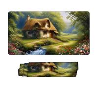 Tappetino Mouse XXL 1200 x 600 mm- Tappetino Mouse Gaming capanna nella foresta Mousepad- Controllo Preciso Migliora la Velocità e la Precisione- Tenuta Stabile- Accessori Scrivania i-689