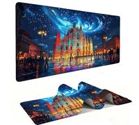 Tappetino Mouse XXL 1200 x 600 mm - Tappetino Mouse Gaming Cattedrale dei Cento Fiori Mousepad - Controllo Preciso del Migliora la Velocità e la Precisione - Tenuta Stabile - Accessori Scrivania h-48
