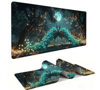 Tappetino Mouse XXL 1200 x 600 mm - Tappetino Mouse Gaming Luna Pavo Mousepad - Controllo Preciso del Mouse Migliora la Velocità e la Precisione - Tenuta Stabile - Lavabile - Accessori Scrivania h1373