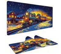 Tappetino Mouse XXL 1200 x 600 mm - Tappetino Mouse Gaming treno stellare Mousepad - Controllo Preciso del Mouse Migliora la Velocità e la Precisione - Tenuta Stabile - Accessori Scrivania h-1224