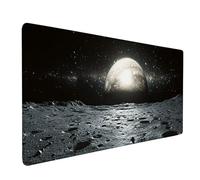 Tappetino Mouse XXL 1200 x 600 mm, Tappetino Mouse Nero Mousepad Luna Sottomano Scrivania con Bordi Cuciti, Impermeabile Accessori Gaming con Base in Gomma Antiscivolo per Computer -bby2509S5