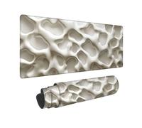 Tappetino Mouse XXL 1200 x 600 x 3mm Tappetino Gaming Bianco, Mouse Pad Astratto con Base in Gomma Antiscivolo, Impermeabile Mousepad Grande, Accessori Gaming, con Bordi Cuciti, Regalo Uomo -2510Z13