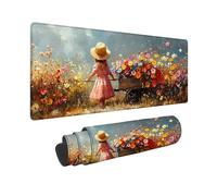 Tappetino Mouse XXL 1200 x 600 x 3mm Tappetino Gaming Colore, Mouse Pad Fiori con Base in Gomma Antiscivolo, Impermeabile Mousepad Grande, Accessori Gaming, con Bordi Cuciti, Regalo Uomo -2510O39