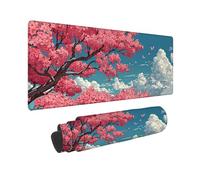 Tappetino Mouse XXL 1200 x 600 x 3mm Tappetino Gaming Rosa, Mouse Pad Blu con Base in Gomma Antiscivolo, Impermeabile Mousepad Grande, Accessori Gaming, con Bordi Cuciti, Regalo Uomo, per PC -2510O90